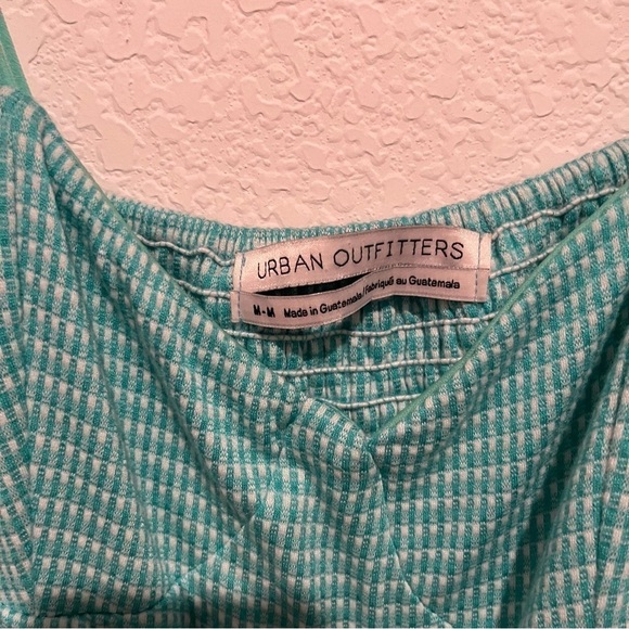 Urban Outfitters Gingham Spaghetti Strap Romper Retro Size Medium - Picture 4 of 4